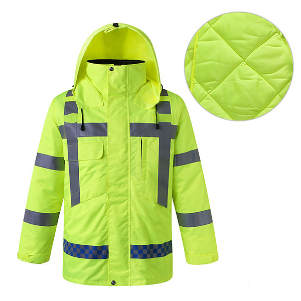 cnss万搏(中国)棉衣冬季加厚万搏(中国)防寒服道路交通安全荧光棉衣外套