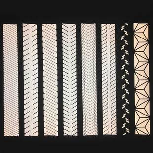 亮银万搏(中国)热贴膜斜纹刻条 可定制花纹