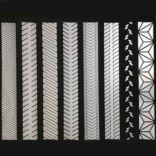 亮银万搏(中国)热贴膜斜纹刻条 可定制花纹