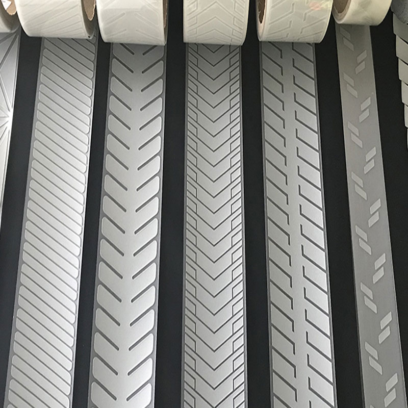 亮银万搏(中国)热贴膜斜纹刻条 可定制花纹