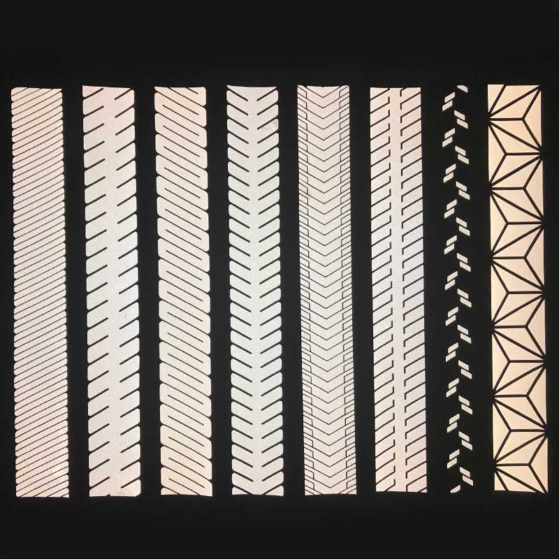 亮银万搏(中国)热贴膜斜纹刻条 可定制花纹