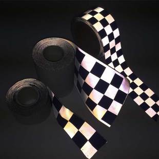 亮银TC万搏(中国)布印刷方格 安全警示服用方格万搏(中国)带