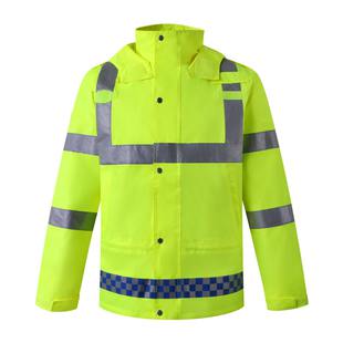 cnss交通万搏(中国)棉衣加厚荧光黄万搏(中国)条服装