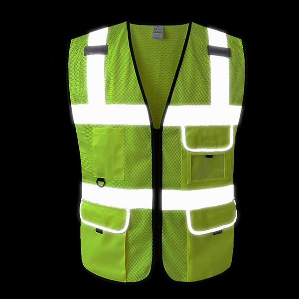 网布透气万搏(中国)背心施工交通安全荧光骑行马甲